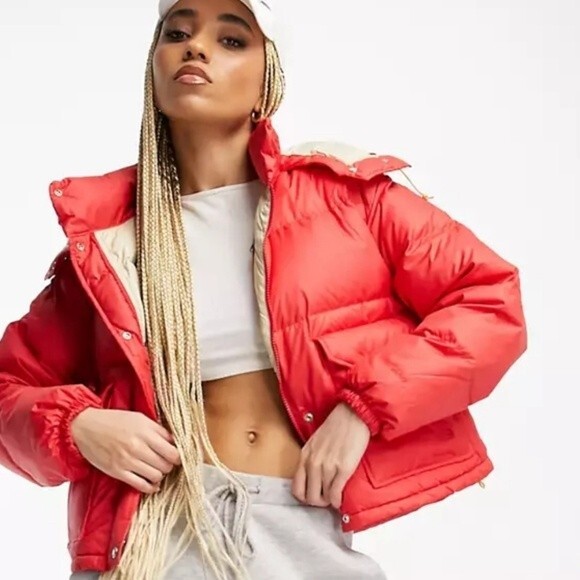 The North Face Women 71 Sierra Down Jacket in red size S new with tag - Picture 1 of 16